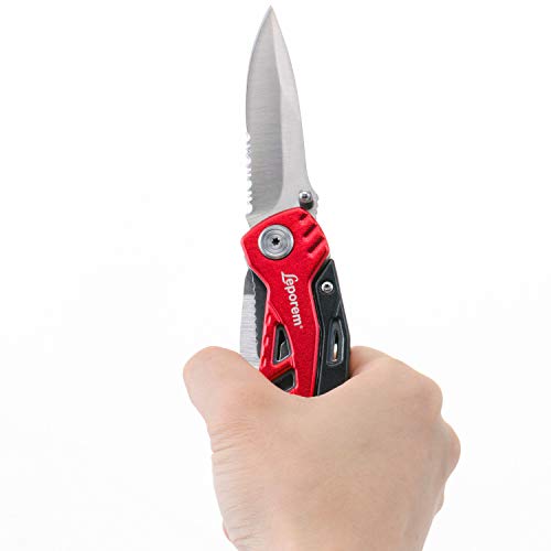 Multitool - Pocket Knife, 12 in 1 Multi Tool, Multifunction Utility Stainless Steel Super Tool Set, Folding Saw, Wire Cutter, Pliers, Multi Purpose Tools for Outdoor Activities, Survival, Camping