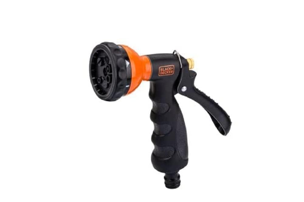 Black+Decker Garden Sprayer with Garden Hose Couplings - 7 Water Levels - Metal - Black/Orange