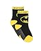 Batman Boy's 6 pack Socks with Grippers (2T-3T, Black/Multi)