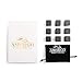 Amerigo Whiskey Stones Gift Set - Water Down Your Whisky? Never Again! Set of 9 Black Marble Whiskey Rocks - Reusable Ice Cubes - Gifts for Men - Fathers Day Gifts - Chilling Stones + FREE EBOOK