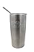 nICE TXG-513884 Steel Tumbler with Straw, Stainless, 20 oz