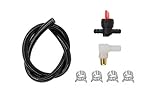 MOTOKU Carburetor Fuel Fitting Elbow Carb Fuel Hose Connector Clamp for Briggs & Stratton Engine Snowblower Lawn Tractor Generator 692317 493496 494451 Yardbird Chipper