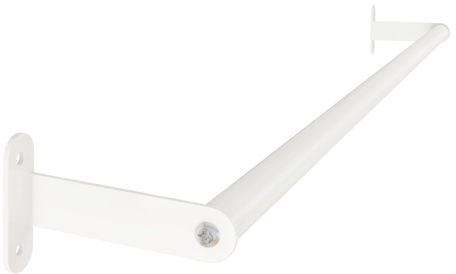 Photo 1 of MKO Towel Rods for Bathroom, White Towel Bar, 24-Inch Single Towel Rack for Bathroom Wall Mounted Hanging Bath Towels