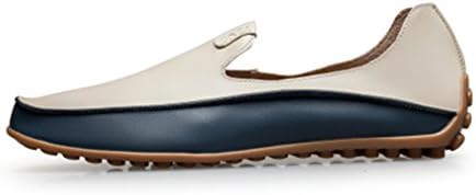 Termee Men Leather Loafers Driving Shoes Soft & Massage Outsole Slip-On Flats
