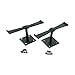 Renovators Supply Manufacturing Black Shutter Dogs 5 3/4 In. Propeller Shaped Wrought Iron Shutter Dogs With Mounting Hardware Pack Of 6
