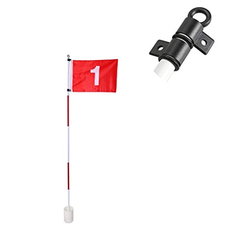 shangmu Golf Flagstick Backyard Practice Golf Hole Pole Cup Flag Stick 5 Section Fit for Golf Sports Yard Garden Training - Thumbnail 4