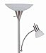Catalina 17539-000 Modern Metal Uplight Floor Lamp with Reading Light and Glass Shades, 71
