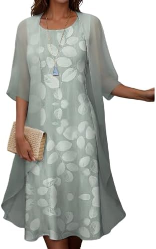 2 piece dresses for older ladies Mrat House Dresses for Older Women Women's Business Skirt Suit Set 2 Piece Office Outfits Lapel Blazer and Pencil Skirt Work Office Suits Plus Size