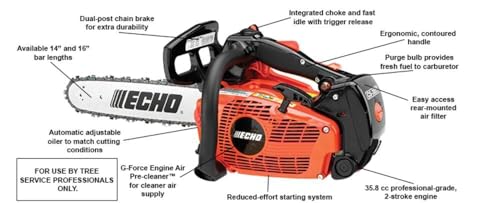 Echo CS-355T-14 Chain Saw, Gas, 14 in. Bar, 35.8CC photo 3