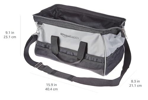 Amazon Basics Durable Wear-Resistant Tool Storage Bag with Adjustable Shoulder Strap, Portable photo 11
