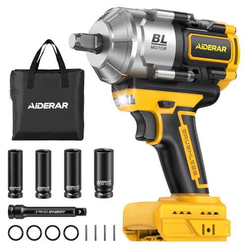 20V Cordless Impact Wrench for DeWalt Battery, 1500Nm (1106 Ft-Lbs) 1/2