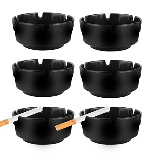 6Pcs Ashtray Sets for Cigarettes, Plastic Tabletop Ash Tray Sets, Indoor Outdoor
