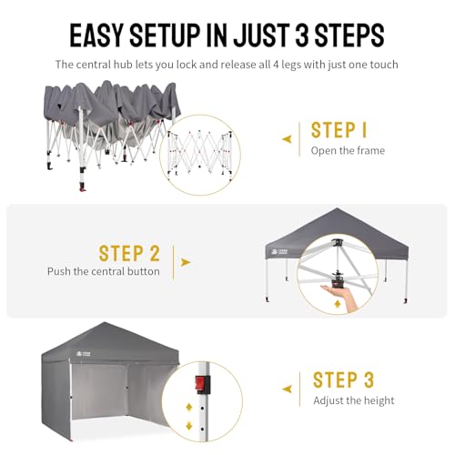 CROWN SHADES 10x10 Commercial Pop Up Canopy Tent Review: Portable Shelter with Sidewalls image 33