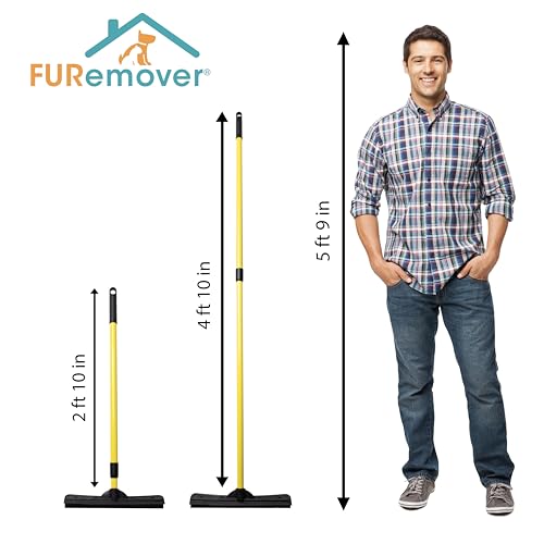 FURemover Pet Hair Removal Rubber Broom, 58" Telescopic Handle photo 9