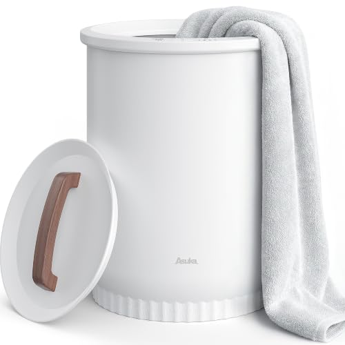 Asuka Towel Warmer, Large Towel Warmer for Bathroom with Wood Handle, 4