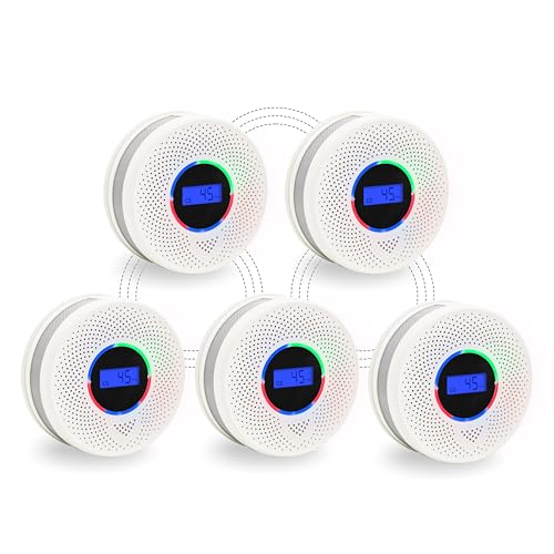 5Pack Upgraded Interlinked Smoke Carbon Monoxide Detector, Battery Powered&Wireless Interconnected Smoke and CO Alarm, Transmission Range of Over 820 ft (Includes Battery) 5Pack Upgraded Interlinked Smoke Carbon Monoxide Detector, Battery Powered&Wireless Interconnected Smoke and CO Alarm, Transmission Range of Over 820 ft (Includes Battery)