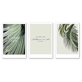 3 Panel Banana Leaf Painting Wall for Bedroom...