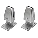 2 Pieces T Shape Office Desk Partition Support Bracket Shelf Clip Clamp Holder Screen Clip Holder (Sliver)