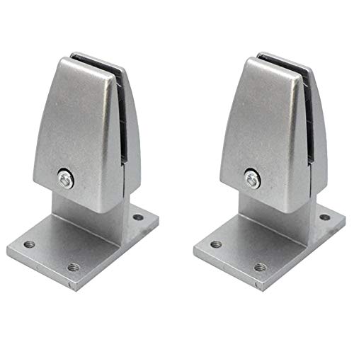 2 Pieces T Shape Office Desk Partition Support Bracket Shelf Clip Clamp Holder Screen Clip Holder (Sliver)