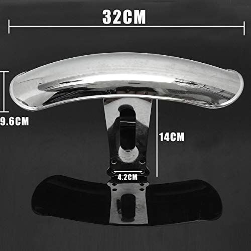 Merssavo Metal Motorcycle Front Fender Splash Guard Mudguard for Honda CG125 Chrome,Silver