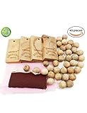 Moth Repellent Natural Camphor Wood Root Blocks and Balls Aromatic Non-toxic Repel Pests Pack Moth protection for Closet Freshener and Drawer Storage Accessories 40 pieces