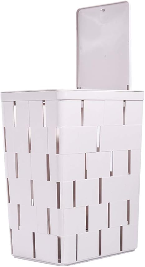 Amazon 寝室 キッチン ゴミ箱 蓋付き ポリ袋収納 ゴミ袋が取り出しやすい 密閉 衛生 ホワイト おしゃれ ダストボックス くず入れ 紙かご ワイドな開口部 ごみ袋ホルダー付き 滑り止め インテリア 寮のゴミ箱 リビングルーム バスルーム トイレ オフィス ホーム 0123