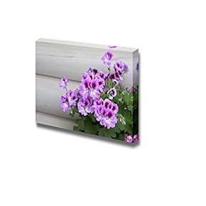 Closeup of Pink Blossoming Geranium Wall Decor Wood Framed