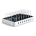 Satechi 7-Port USB Charging Station Dock - Compatible with iPhone 11 Pro Max/11 Pro/11, XS Max/XS/XR/X, 8 Plus, 8, 2019 iPad/2018 iPad Pro, Samsung Galaxy S10/S9/S8/S7/S6, Nexus, HTC (White)