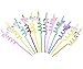 24 Value Pack of Fun Unicorn Straws, Multiple Designs, Full Unicorns, Unicorn Stickers and Tattoos, Twist Design, Many Unique Unicorn Designs and Colors, Perfect Unicorn Party Favor