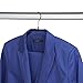 Mawa by Reston Lloyd Silhouette Ultra-Thin Series, Non-Slip Space Saving Shirt Hanger with Pant Bar & Skirt Hooks, Style 42/FTU, Black