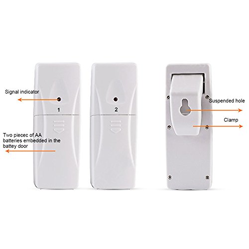 Digital Refrigerator Thermometer - NeKan Freezer Thermometer with Min/Max Display Wireless Indoor/Outdoor with Audible Alarm (Battery not Included)