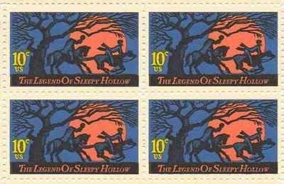 Legend of Sleepy Hollow Set of 4 x 10 Cent US Postage Stamps NEW Scot 1548