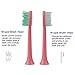 Aiyabrush Kids Electric Toothbrush Sonic Rechargeable Toothbrush for Sensitive Teeth with Two Brush Heads,100 Days Use On One Charge(Pink)