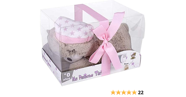 INTERBABY- Peluche Térmico Oso Rosa : Amazon.es: Bebé
