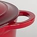 Imperial Home Cast Iron Enameled Dutch Oven Pot with Lid 5 qt, Sauce Pan, Pasta Server, Stove Top Pot, Dish for Sourdough Bread, Slow Cooking Chicken, Soup & More, Kitchen Cookware - Red