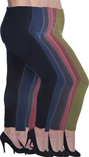 Active Club Women's Fleece Lined Leggings - Seamless High Waisted soft Brushed