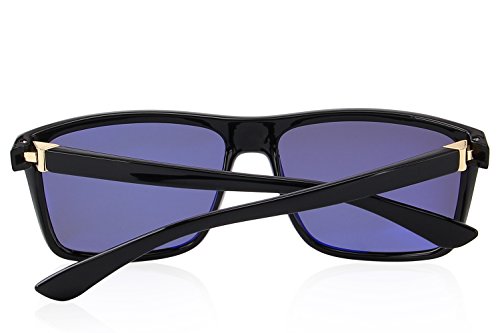 MERRY'S Men Polarized Sunglasses Fashion Male Sun glasses 100% UV Protection S8225 (Black, 58)