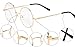 Agstum Retro Round Metal Non-Prescription Eyeglasses Frame with Spring HInge Clear Lens (Gold, (Medium size) 46)