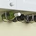 Under Cabinet Wine Rack and Liquor Bottle Holder Chrome Finish Kitchen Countertop Organizer (3 Bottles)