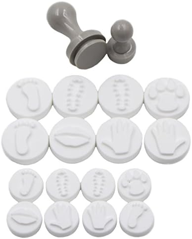 18pcs Fondant Footprint Plunger Cutters Set Handprint Stamp Mold Set