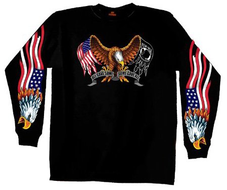 Hot Leathers Some Gave All Long Sleeve T-Shirt (Black, X-Large)
