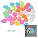 Oubest Fish Tank Rocks Glow Multi-Colored Glow in The Dark Pebbles for Fish Tank Aquarium Garden Plant Pots Bonsai Walkway Driveway(200 Pcs, Multi-Colored)thumb 1