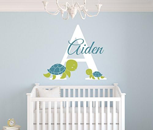 Turtles Customized Name Wall Decal - Baby Room Decor - Nursery Wall Decals - Name Vinyl Sticker
