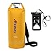 Dry Bag Pro-Waterproof Phone Dry Sack long adjustable Shoulder Strap,Perfect For Kayaking,Boating,Canoeing,Fishing,Rafting,Swimming,Camping,Snowboarding (Yellow, 10L)
