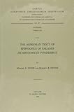 The Armenian Texts of Epiphanius of Salamis de mensuris et ponderibus Subs. 105 : De Mensuris et Ponderibus: Subs. 105, Stone, Michael E. and Ervine, Roberta R., 9042908866