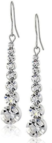 Platinum Plated Auden Rhinestone Drop/Dangle Earrings Fish Hook Versatile Luxurious Style Fantasy Jewelery Women In Gift Box Neoglory Jewellery