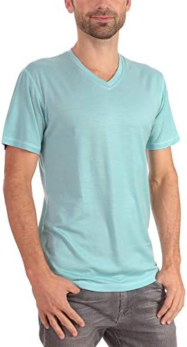 Woolly Clothing Men's Merino Wool V-Neck Tee Shirt - Ultralight - Wicking Breathable Anti-Odor