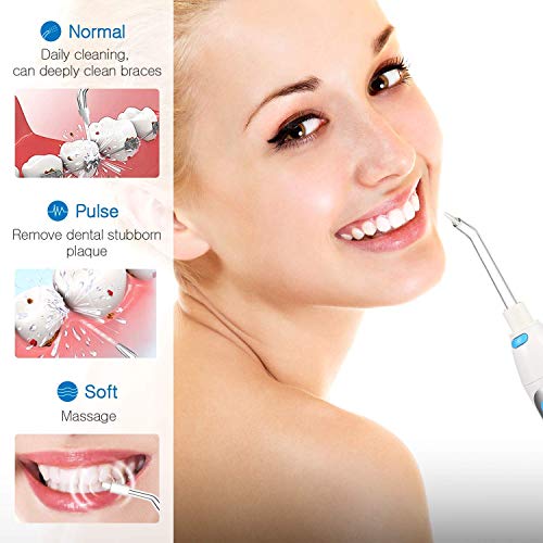 Water Flosser, Portable Oral Irrigator Rechargeable Dental Flosser IPX7 Waterproof 3-Mode Dental Care Waterjet