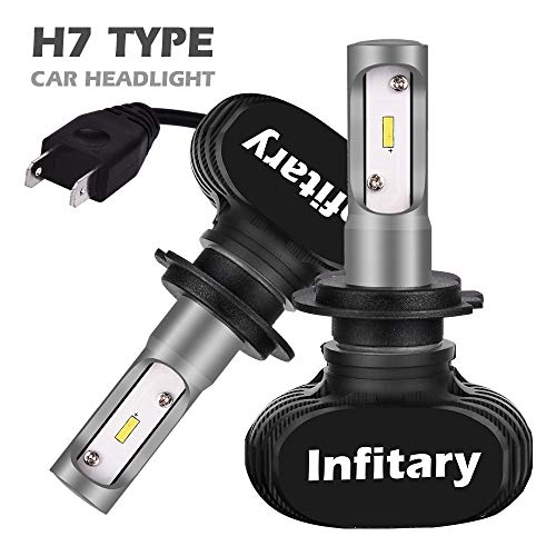 ALUNAR H7 Car LED Headlight Bulbs H4 Hi/Lo All-in-One Conversion Kit Plug Play White CSP Chip 50w 8000lm Auto Head Lamp 12V Replace LED Headlight Bulb Vehicle Lighting