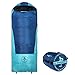 Lucky Bums Youth Explorer 30F/-1C Temperature Rated Envelope Style Sleeping Bag, Compressing Carry Bag Included, Blue
